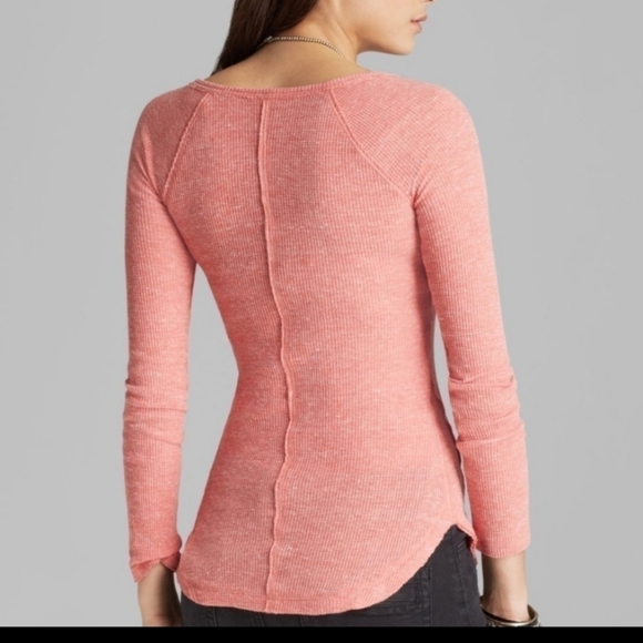 FREE People Red Battalion Thermal Henley XS @C5 - Picture 2 of 10